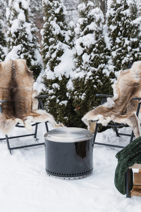 Båltønne emaljert svart - LUNT